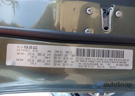 2019 Jeep Cherokee Latitude Plus 4X4 из США, поврежденный, VIN 1C4PJMLB7KD342492